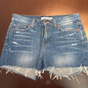 J BRAND high rise blue denim shorts